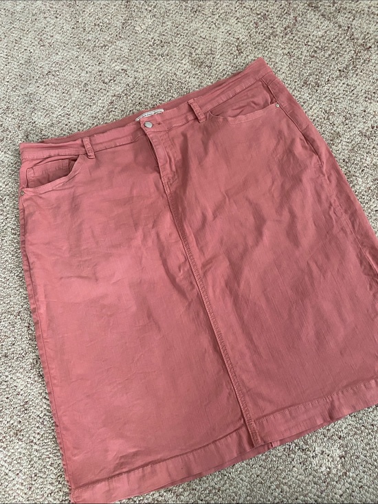 The Main Street Exchange Dresses & Skirts - Main Street Exchange Retired Leah Rose Salmon Denim Pencil Skirt